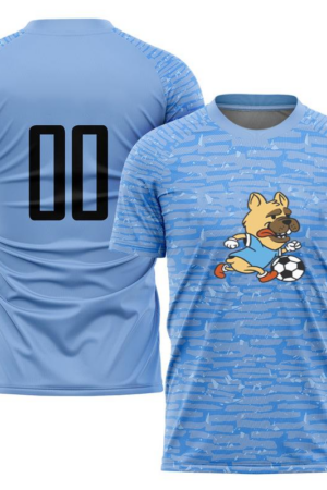 Everydaycommunionshop Cartoon Dog Running With A Soccer Ball Soccer Jersey