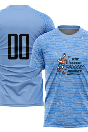Everydaycommunionshop Eat Sleep Soccer Repeat Badge Hand Drawn Soccer Jersey