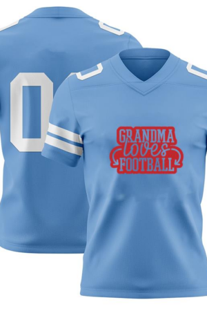 Everydaycommunionshop Grandma Loves Football Design American Football Jersey