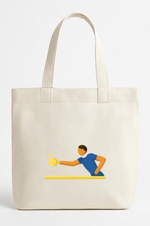 Everydaycommunionshop Man Playing Table Tennis Sport Canvas Tote Bag