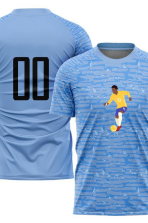 Everydaycommunionshop Man Soccer Kicking Football Flat Soccer Jersey