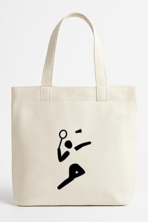 Everydaycommunionshop Person Playing Tennis Sport Pictogram Badminton Canvas Tote Bag