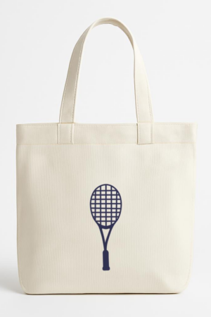 Everydaycommunionshop Racquet Silhouette Canvas Tote Bag