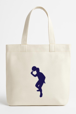 Everydaycommunionshop Silhouette Of A Tennis Player Holding A Racket Canvas Tote Bag