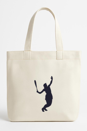 Everydaycommunionshop Silhouette Woman Tennis Player Canvas Tote Bag