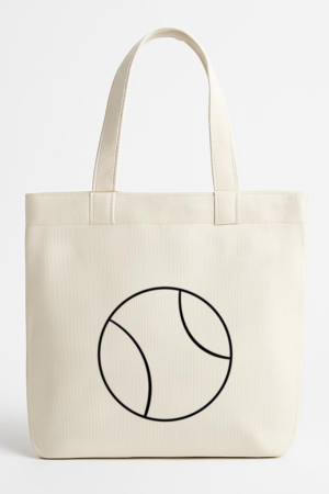 Everydaycommunionshop Stroke Tennis Ball Canvas Tote Bag