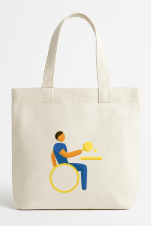 Everydaycommunionshop Table Tennis Paralympic Pictogram Canvas Tote Bag