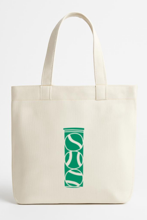 Everydaycommunionshop Tennis Ball Canister Cut Out Doodle Canvas Tote Bag