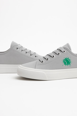 Everydaycommunionshop Tennis Ball Cut Out Doodle On Green Paint Splatter Shoes