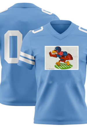 Everydaycommunionshop Thanksgiving Turkey Football Player Cartoon Vector Illustration American Football Jersey